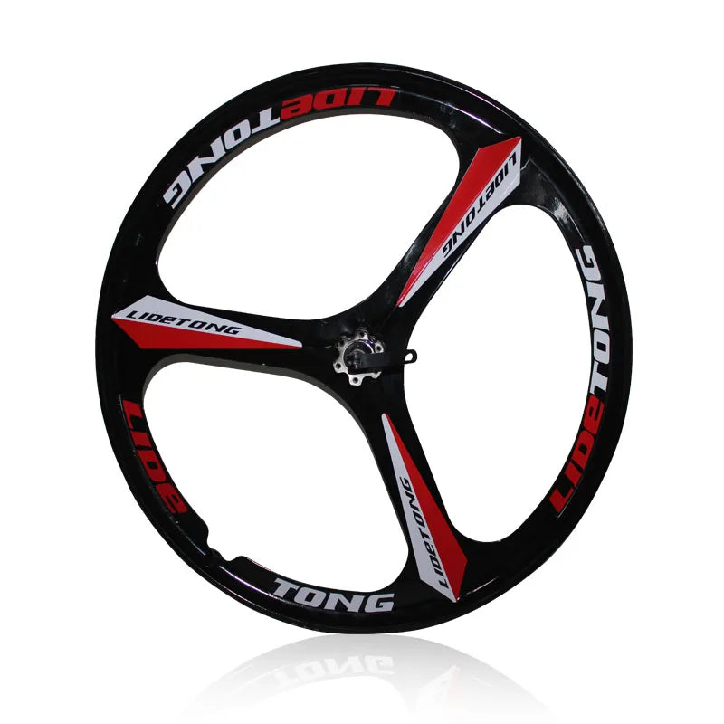 J3SWA 24/26インチ MTBマウンテンバイク用前後ホイール、3スポークマグネシウム合金ホイール、ベアリングタイプ、前ホイールサポートクイックリリース