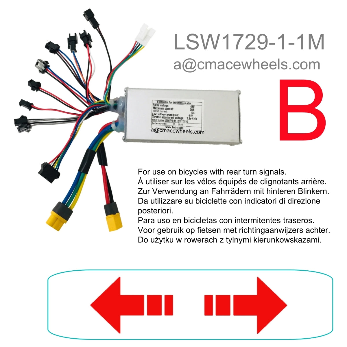Controller Special for CMACEWHEEL Y20 Electric Bike, LSW1729-1-1M / LSW1729-1M