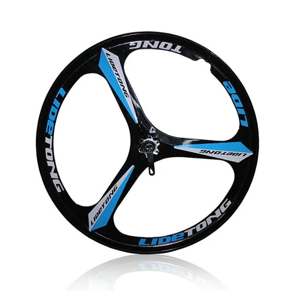J3SWA 24/26インチ MTBマウンテンバイク用前後ホイール、3スポークマグネシウム合金ホイール、ベアリングタイプ、前ホイールサポートクイックリリース